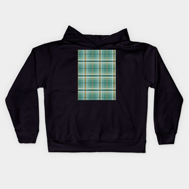 Green plaid,checkered Kids Hoodie by ilhnklv